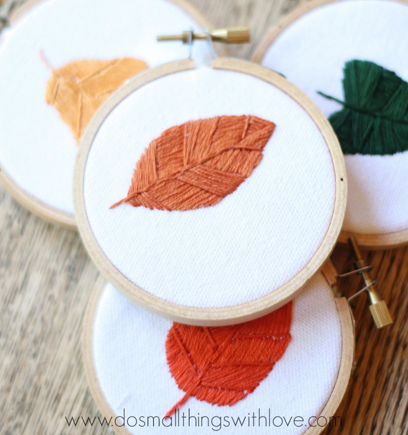 Winter Leaves (embroidery pattern)