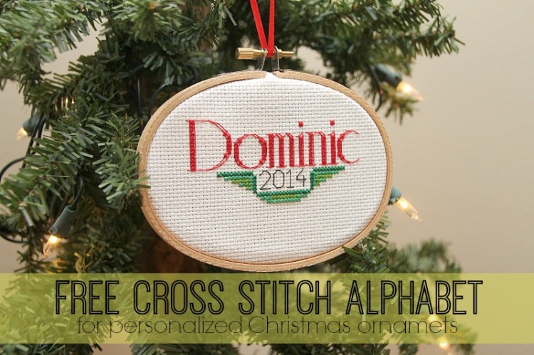 FREE Cross Stitch Alphabet for Personalized Christmas Ornaments ...