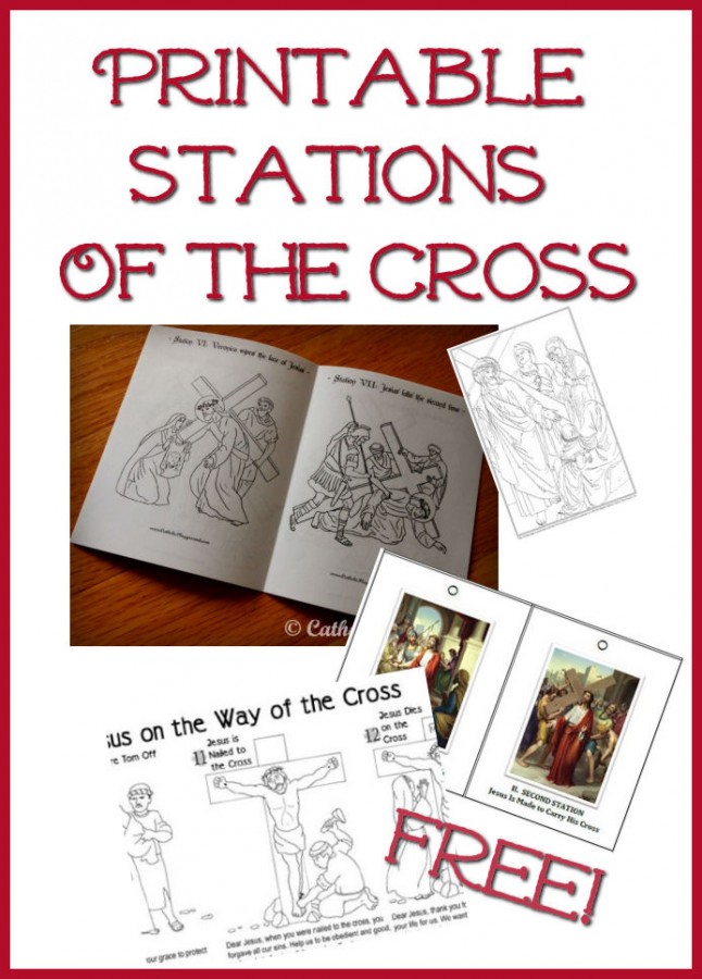 Printable stations of the cross for free1 Catholic Sprouts