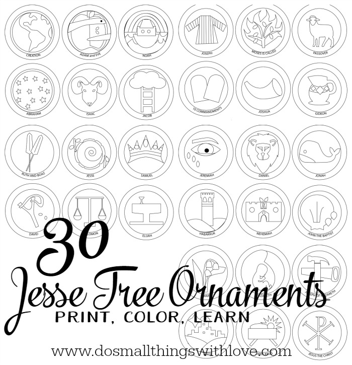 Jesse Tree Ornament Printable