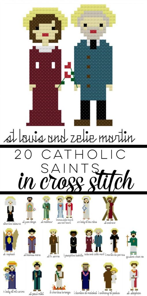 Pray for Us Free Cross Stitch Pattern | Catholic Sprouts