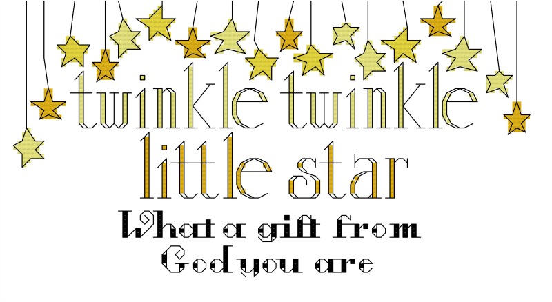 Twinkle Baby cross stitch pattern