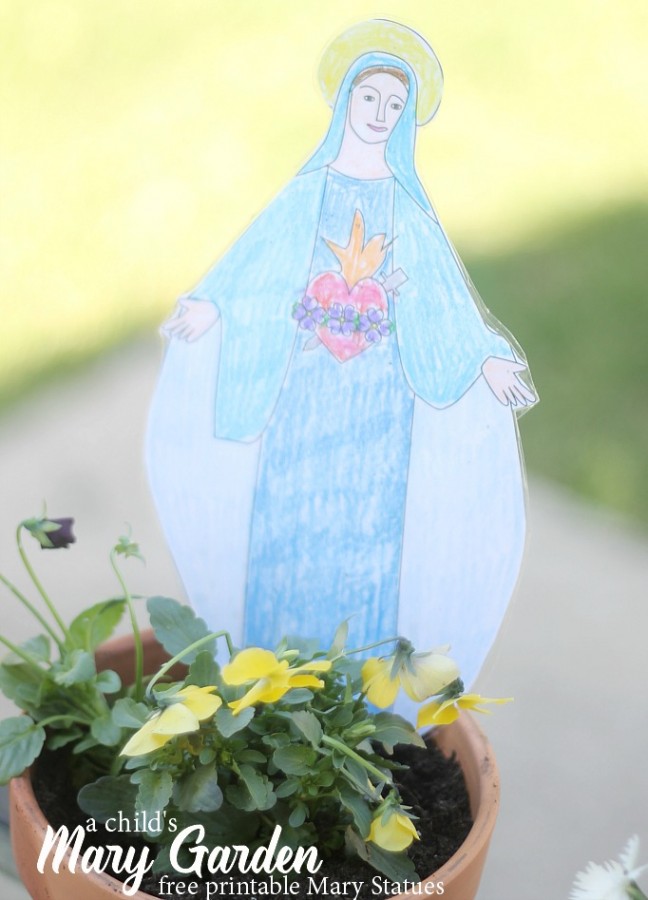 A Child’s Mary Garden (with free printable statues) | Catholic Sprouts