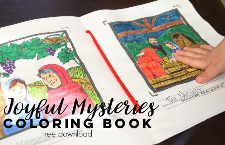 Joyful Mysteries of the Rosary: Free Coloring Book | Catholic Sprouts