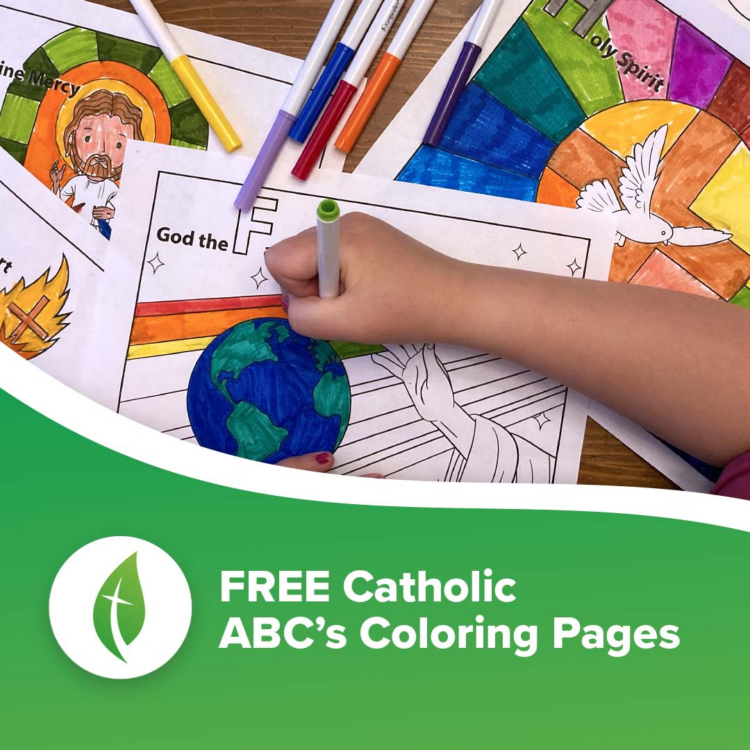 Catholic ABC Coloring Pages free