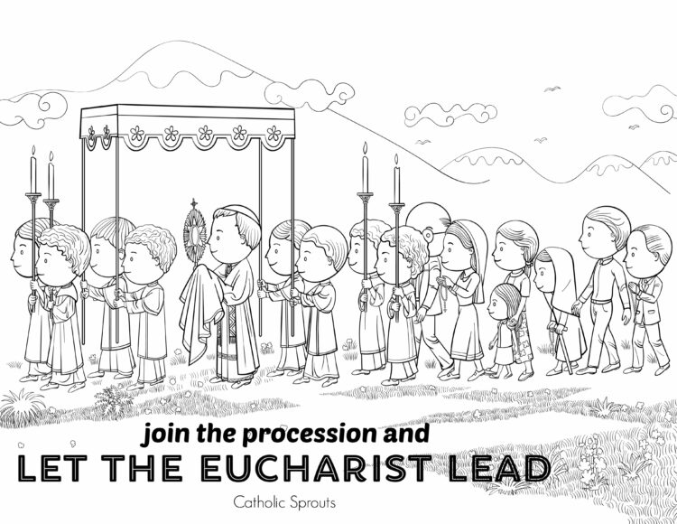 Eucharistic Procession Coloring